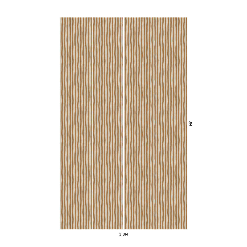 House of Hackney Tapete Artists Stripe in Amber mit abstraktem Streifenmuster und Non-Woven-Material - Bild 3