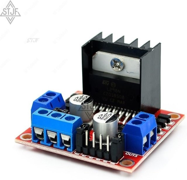 STJF L298N Treiberplatinenmodul für Schrittmotoren und Smart Car Roboter, Rot - Bild 1
