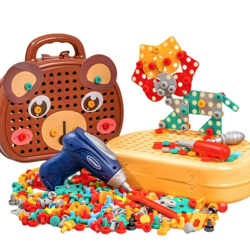 Fashnics Elektrische Bohrmaschine Toolbox Werkzeug Spielzeug 3-6 Jahre - Bild 3
