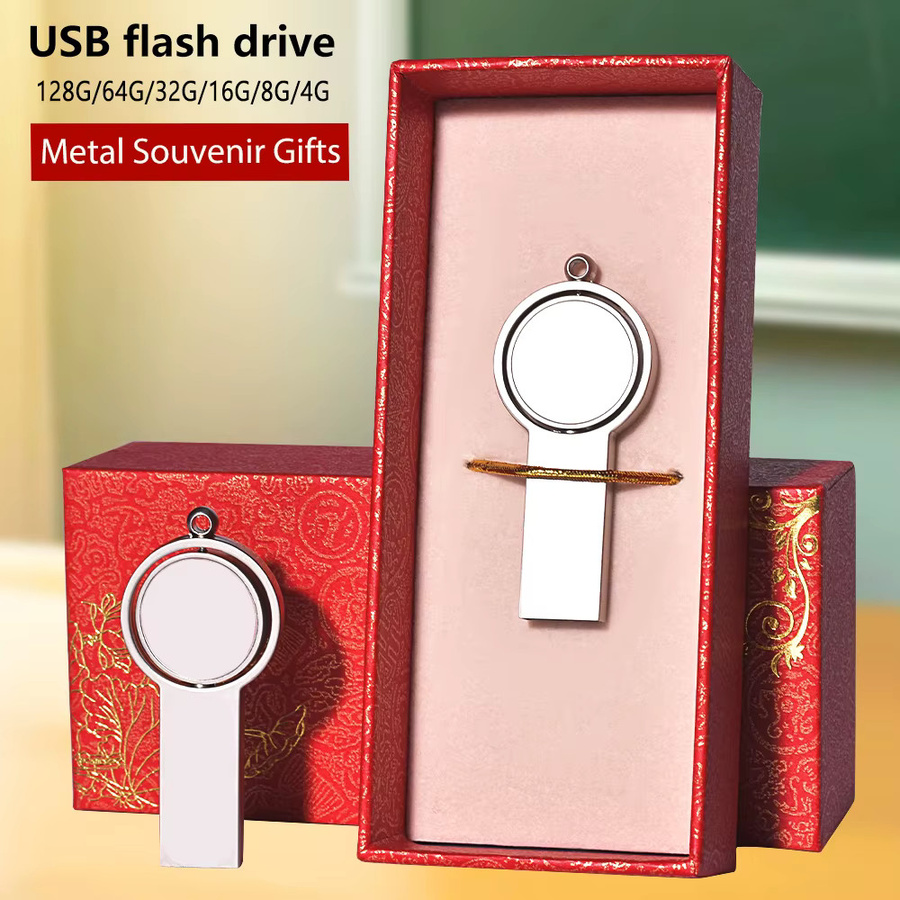 JASTER USB-Flash-Laufwerk aus Metall in Silber mit drehbarer Konstruktion - Bild 5