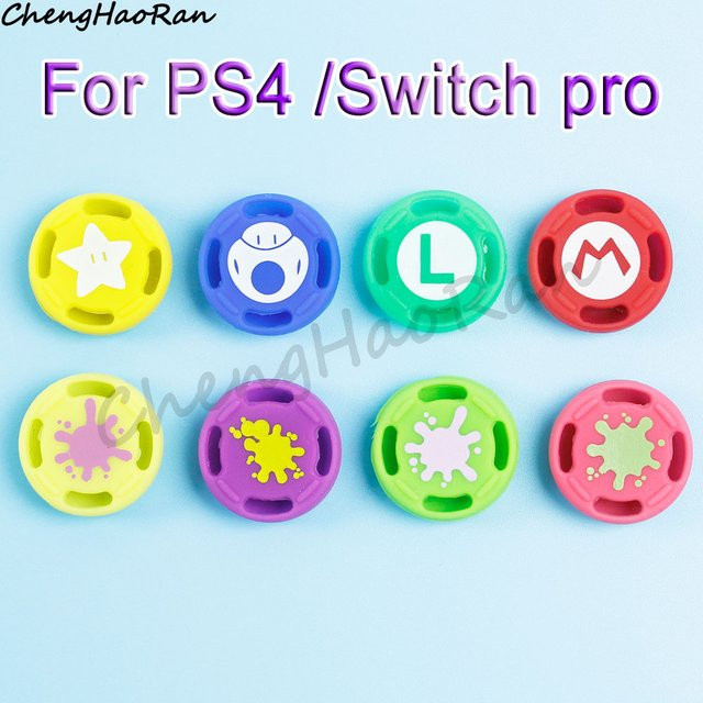 ChengHaoRan 6er Set Silikon Analog-Joystick-Kappen für Nintendo Switch Joy-Con und PS4 Controller - Bild 1