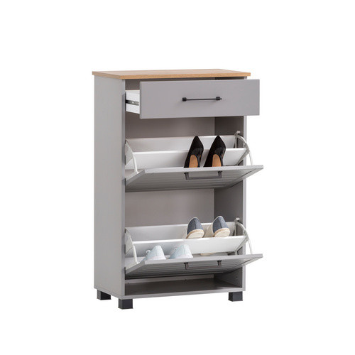 Schildmeyer Schuhschrank Jelda, grau, B/T/H: 34 x 62 x 102 cm - Bild 3