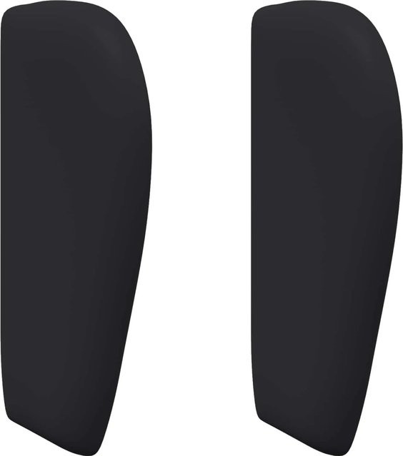 vidaXL Kopfteil Ohr Schwarz, gepolstertes Paneel aus Kunstleder, B/H/T: 40 x 23 x 6 cm - Bild 1