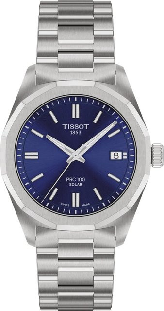 Tissot Damenuhr PRC 100, Solar, Edelstahl, Blau, 34 mm, 10 ATM - Bild 1