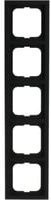 Busch-Jaeger 5-fach Rahmen Future Linear Schwarz, B: 8,0 cm, H: 36,4 cm, T: 1,1 cm - Bild 1