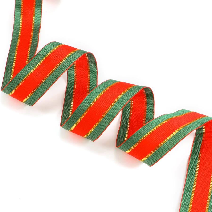 OEMOO Weihnachtsbaumband Rot Gestreift für Geschenkverpackungen und DIY-Dekorationen, 25 Yard - Bild 4