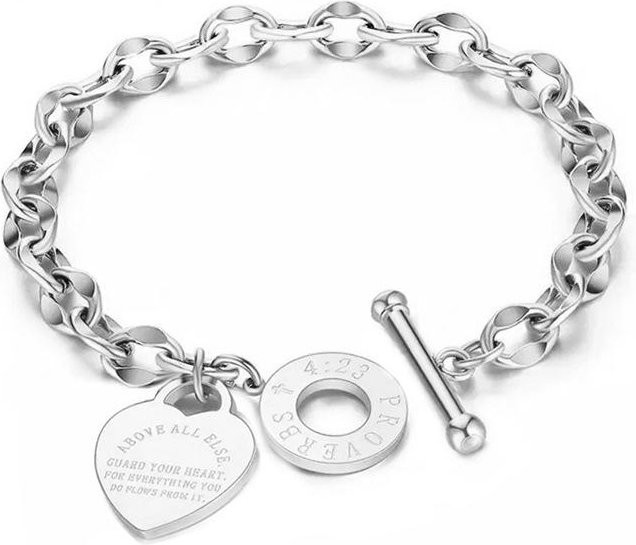 SwiftNex Armband Edelstahl, Gold, Damen, Herzgliederarmband - Bild 1