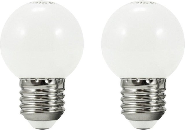 Goldlux LED Glühbirnen für Garten-Party-Girlanden, E27, Milchig, Warmweiß, 2 Stück - Bild 1