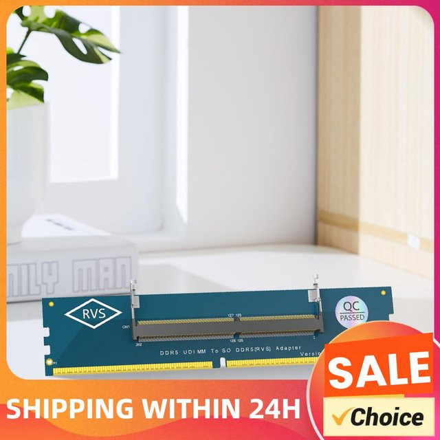 APWIKOGER DDR5 SO-DIMM zu DDR5 U-DIMM Adapter mit Überstromschutz für Laptop- und Desktop-RAM in Blau - Bild 1