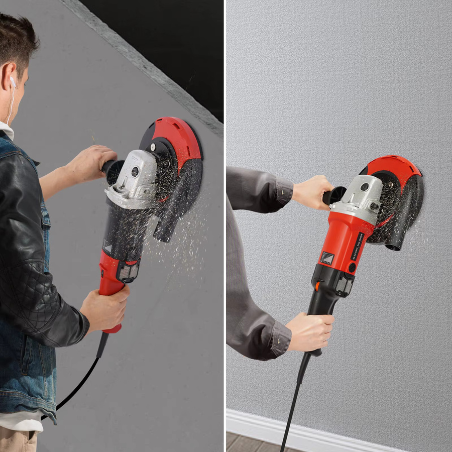 Staubfreie Schleifmaschine mit 1580W Leistung, 3000 U/min und einstellbarer Geschwindigkeit in Rot - Bild 3
