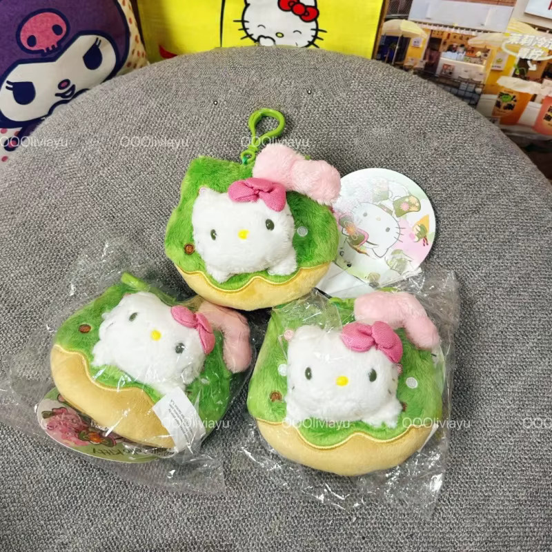 Sanrio Hello Kitty Matcha Dessert Series Plüschpuppe Schlüsselanhänger - Bild 1