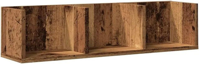 vidaXL CD-Wandregal in Altholz-Optik, braun, B/T/H: 75 x 18 x 18 cm - Bild 1