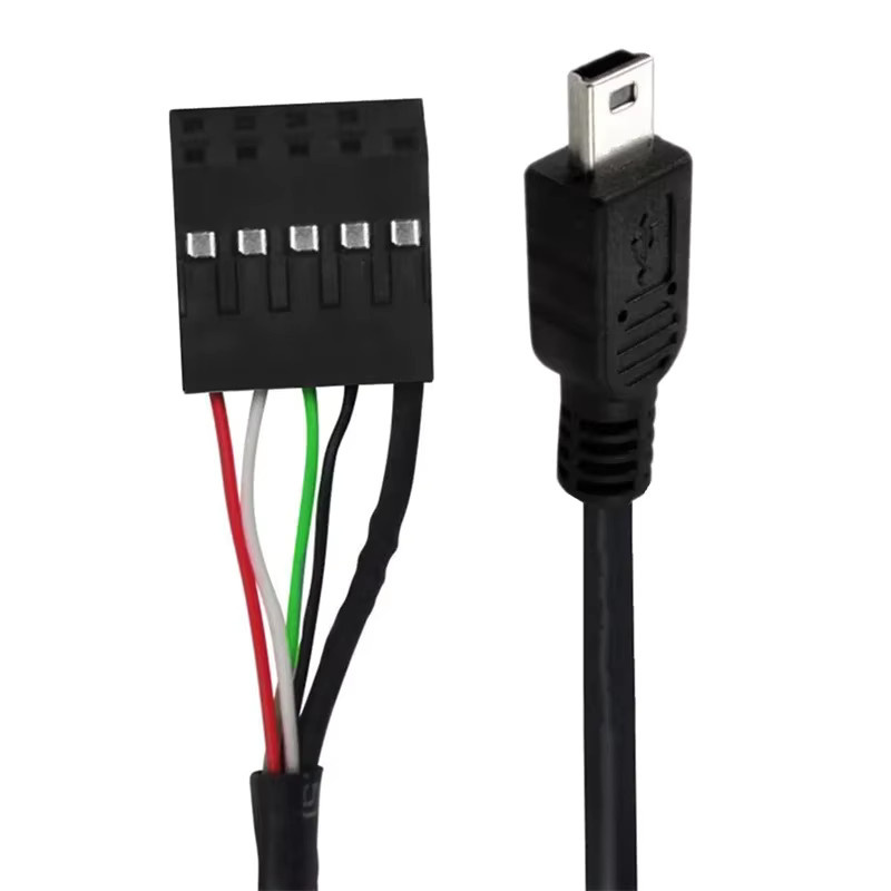 BSN USB 2.0 Micro 5Pin auf 9Pin USB Header PCB Kabel in Schwarz, Länge: 50 cm - Bild 2