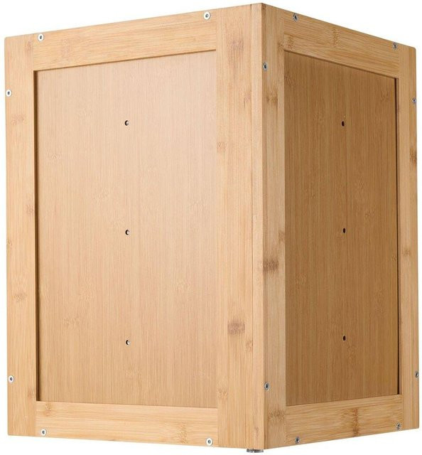 Buying Solutions MB Eck-Brotkasten aus Bambus und Acryl, doppellagig, braun, B/T/H: 42,5 x 32,0 x 32,0 cm - Bild 1