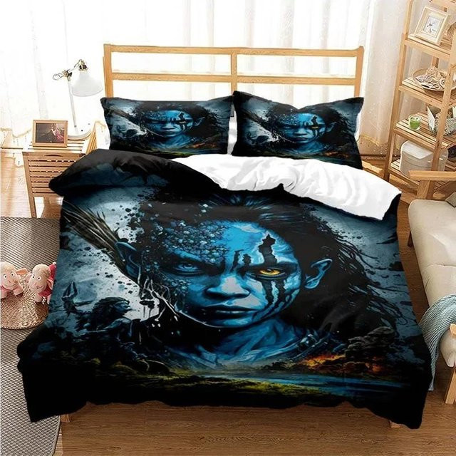Gu Tao Bettwäscheset Avatar Film Motiv Blau, 3-teilig aus Polyester, B/H: 200 x 200 cm - Bild 1