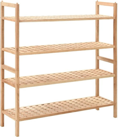 vidaXL Schuhregal aus Walnussholz in Braun, B/T/H: 69 x 26 x 81 cm