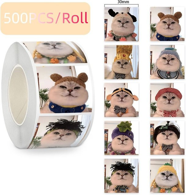 500 Stück Cartoon Kätzchen Siegelaufkleber in Mehrfarbig von BulingBulingStickers Store - Bild 1