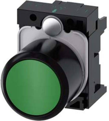 Siemens Drucktaster 3SU1200-0EB40-0AA0 in Grün mit IP66 IP67 IP69/IP69K Schutzart Durchmesser: 29,5 mm, Höhe: 40 mm - Bild 1