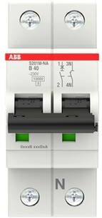 ABB S201M-B40NA Leitungsschutzschalter 40A 230V Grau 2CDS271103R0405 - Bild 1