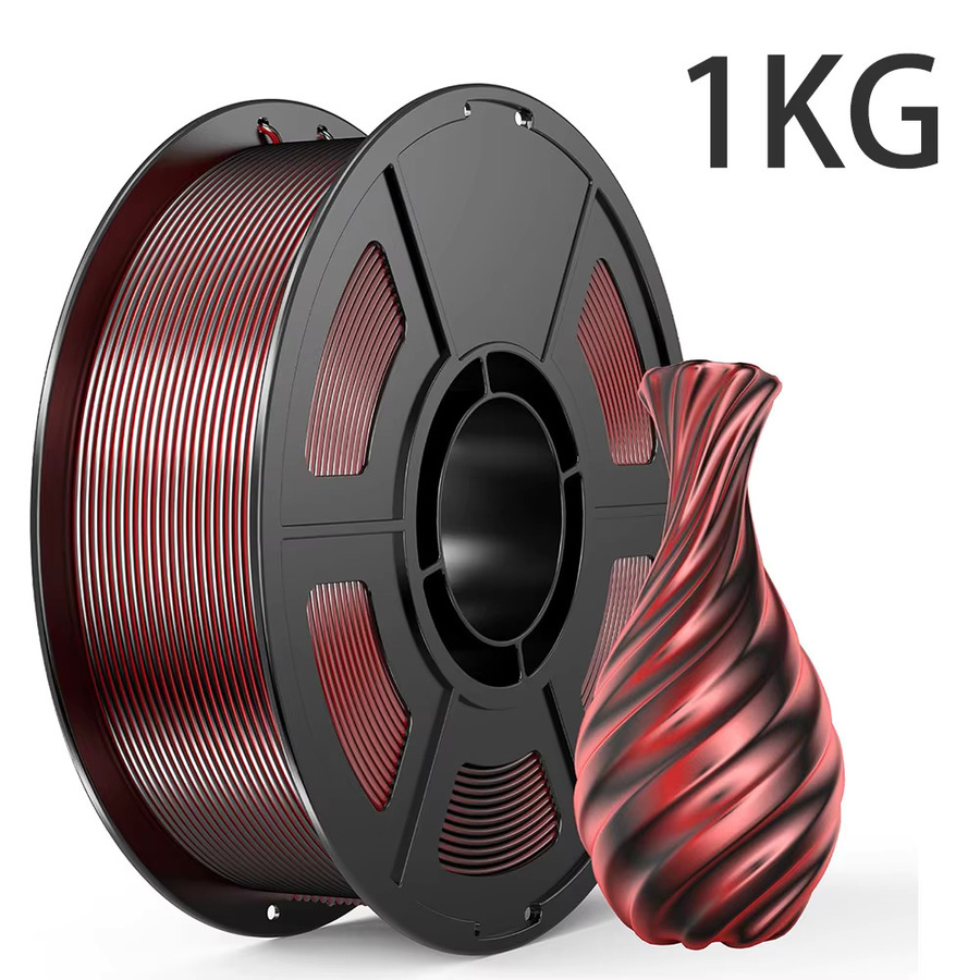 3D Maliang PLA Seide Filament Zweifarbig Gold Schwarz und Schwarz Rot für FDM 3D-Drucker 1,75mm - Bild 3