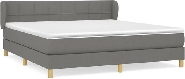 vidaXL Boxspringbett mit Matratze Hybrid-Design in Dunkelgrau, B/T/H: 160 x 200 x 78 cm - Bild 1