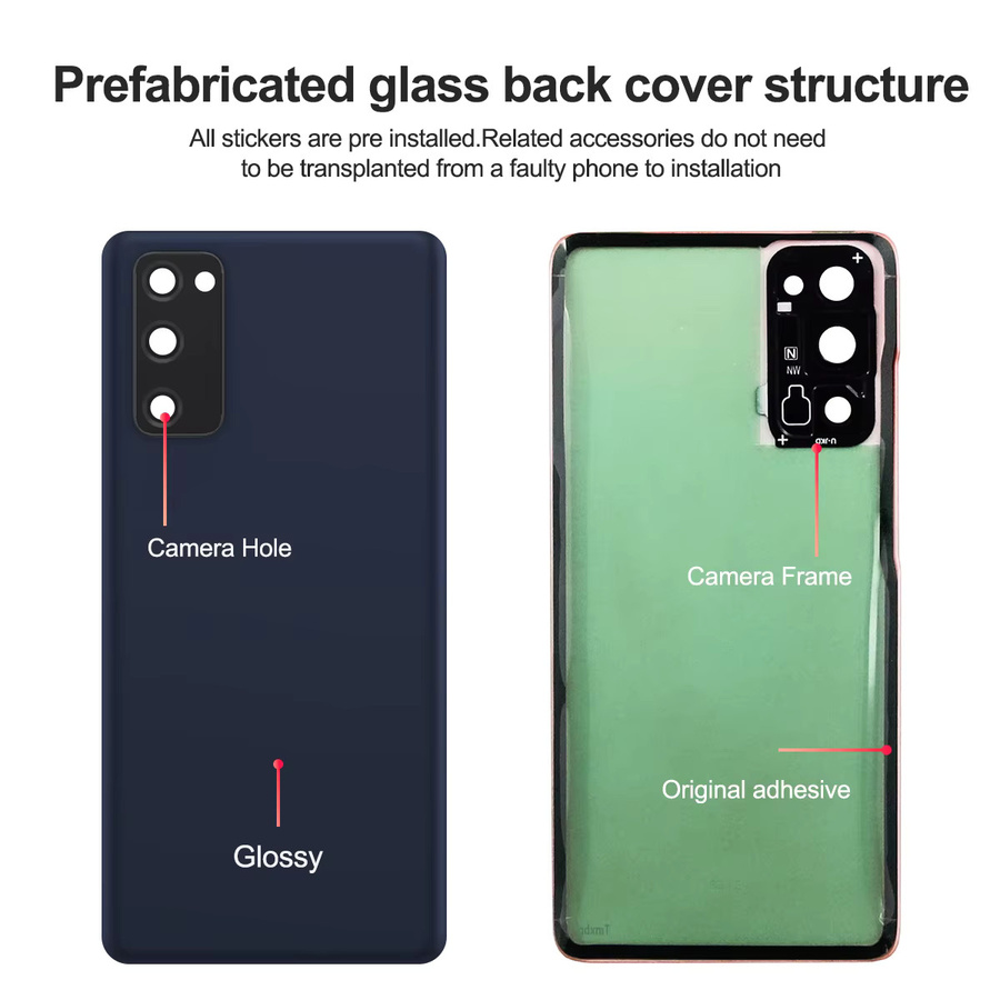 Samsung S20 FE G7810 Ersatzgehäuse mit Kameralinse in Blau für die Reparatur der Rückseite - Bild 5