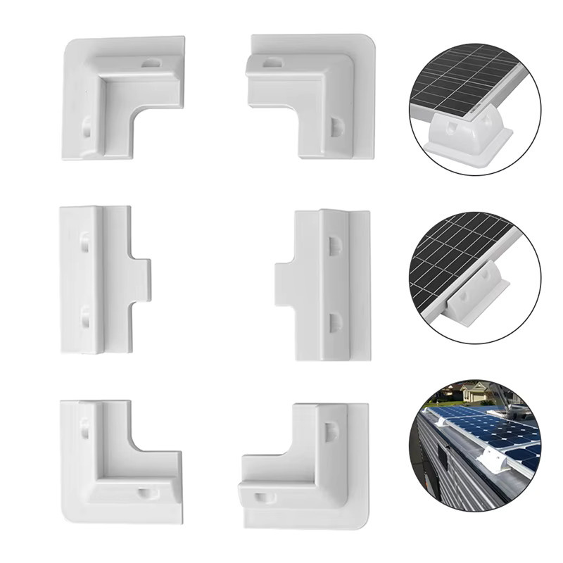 LONENESSL Solarmodul-Montagehalterung Eckenset aus ABS-Kunststoff in Weiß mit UV-Schutz für Wohnwagen und Solarpaneele - Bild 2