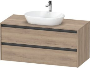 Duravit Waschtischunterschrank Ketho.2 in Braun, wandhängend, B/T/H: 120 x 55 x 56,8 cm - Bild 1