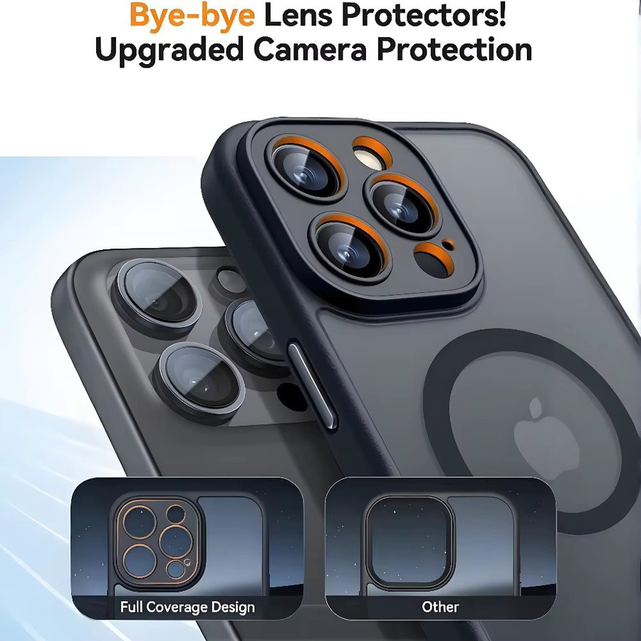 Ricestate Magnetische Hülle für iPhone 11 bis iPhone 17 Pro Max, Mattiert und Transluzent, Kompatibel mit MagSafe, Schwarz oder Transparent - Bild 2