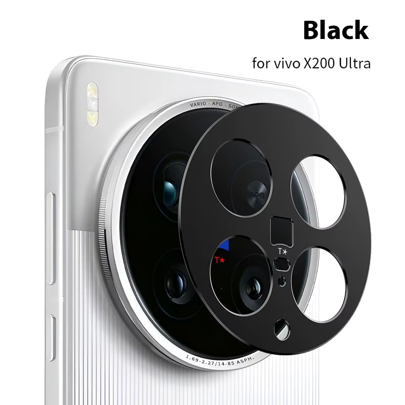 Aluminium Metall Objektivschutz für vivo X200 Pro, mini X200 Ultra und X200s in Schwarz - Bild 6