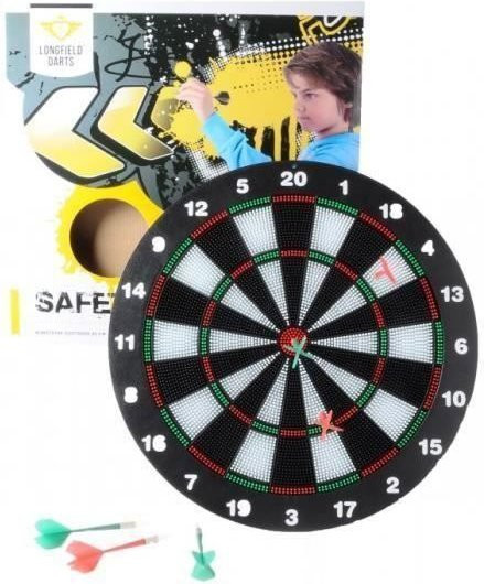 Engelhart Kinder-Sicherheits-Dartscheibe, 6 Sicherheits-Dartpfeile mit Nylonspitze - Bild 1