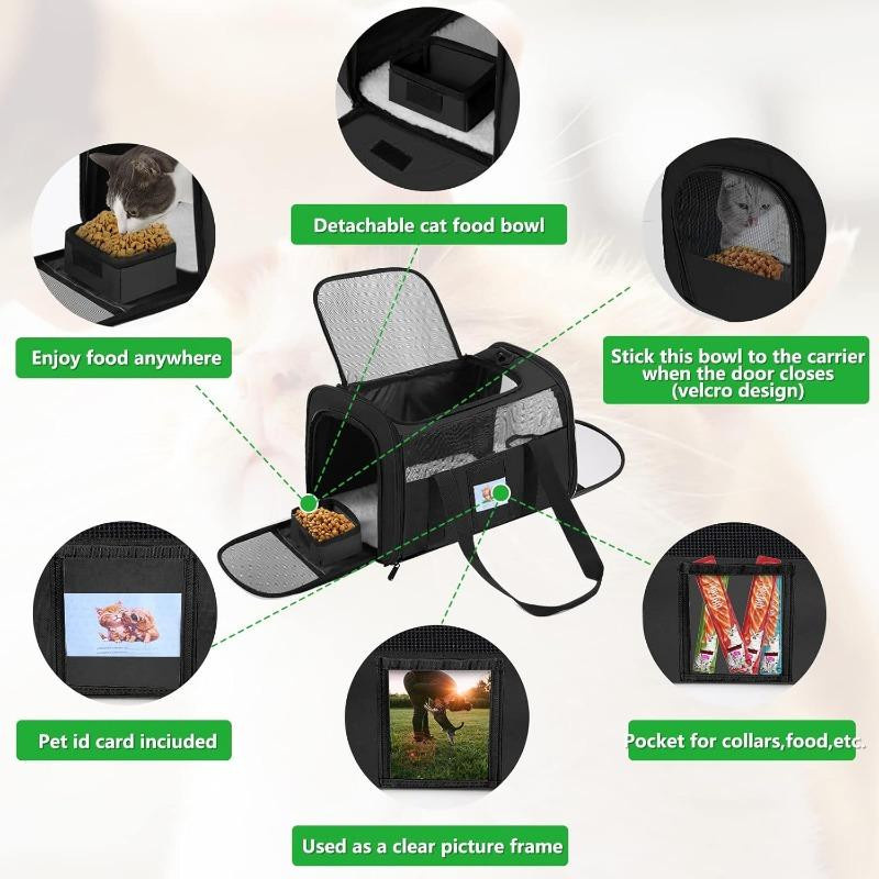 Extra große Haustiertransportbox von Household supplies MH in Rot, faltbare Transportbox für Katzen und Hunde bis 25 Pfund, B/H/T: 20 x 13 x 13 cm - Bild 2