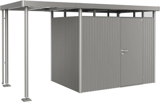 Biohort Seitendach HighLine für Gerätehaus, Quarzgrau-Metallic, B: 150 cm, L: 195 cm, H: 222 cm - Bild 1