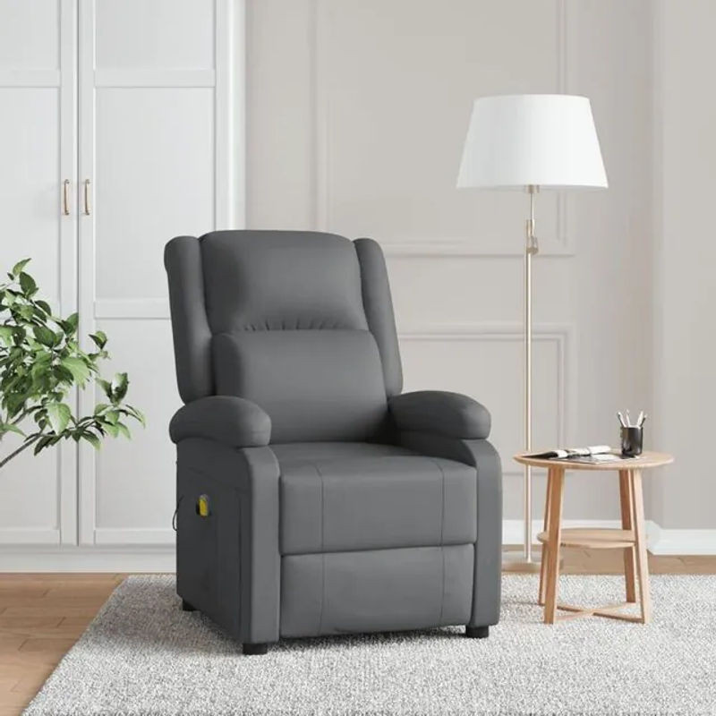 Massagesessel vidaxl in Anthrazit aus Kunstleder und Metall im modernen Design - Bild 1