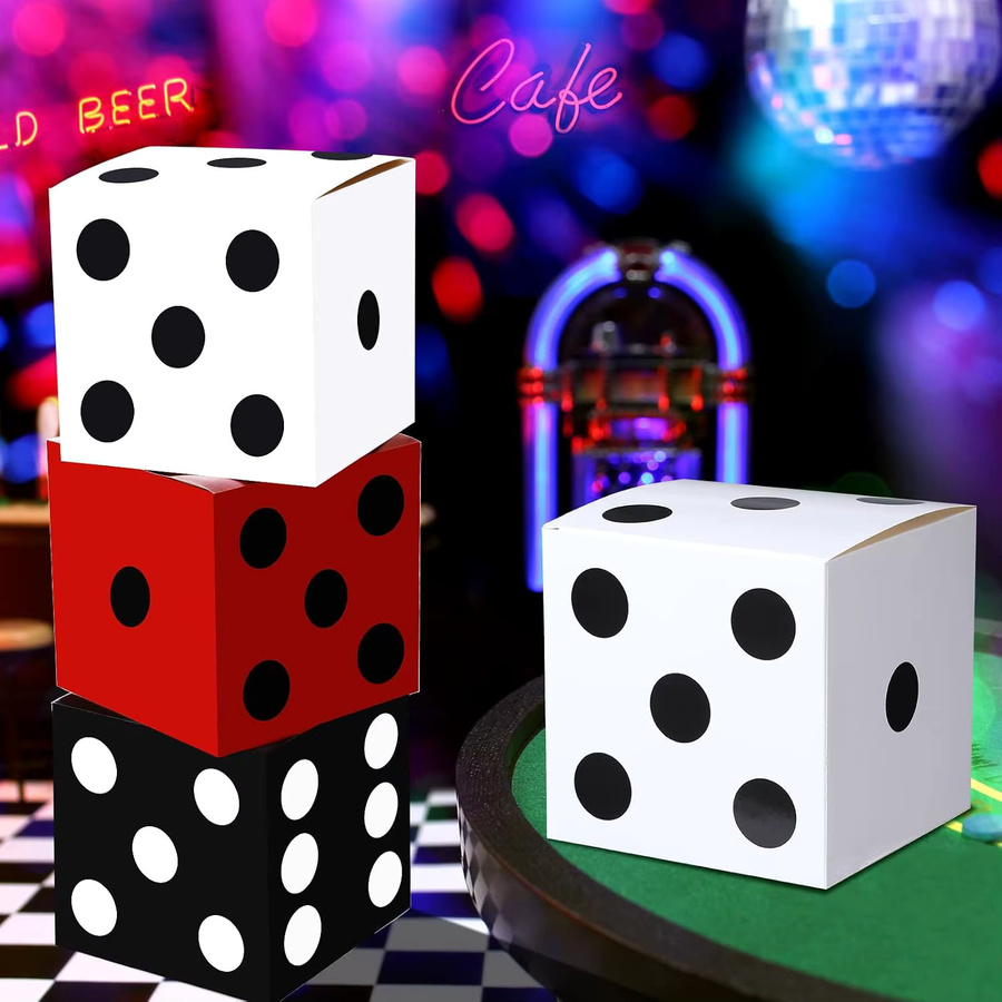 Festliche Papier-Geschenkbox mit Ballon-Design in Weiß, Rot und Schwarz - Bild 5