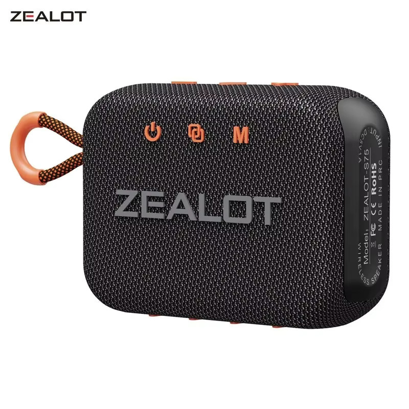 Zealot S75 Tragbarer Outdoor-Bluetooth-Lautsprecher mit Dual-Treiber, IPX6 wasserdicht, Schwarz - Bild 6