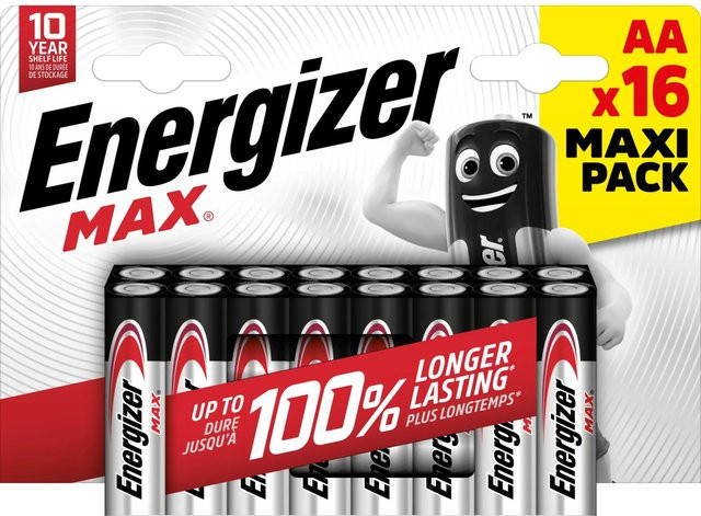 Energizer Alkaline Batterie Max AA Mignon, 16 Stück, Multicolor - Bild 1
