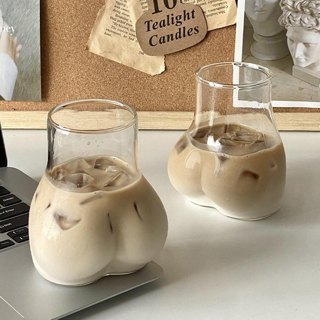 Kreative Kaffeetasse aus transparentem Borosilikatglas mit Neuheitsdesign, 450 ml - Bild 1