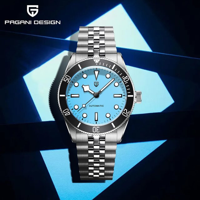 PAGANI DESIGN Armbanduhr Automatik, Edelstahl, Blau, Herren - Bild 1