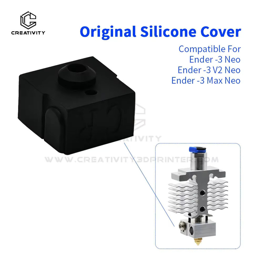 Creality Silikon-Socken für Ender 3 Neo, Ender 3 V2 Neo und Ender 3 Max Neo Hotend, Schwarz - Bild 3