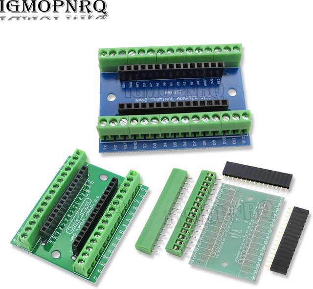 Nano v3.1 IO Shield Terminal Adapter Erweiterungskarte für Arduino ATmega328P in Grün - Bild 1
