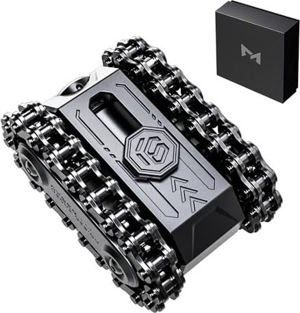 YIJOO 4-in-1 Fidget Slider Rollenkette Spinner Combo, Metallketten, schwarz - Bild 1