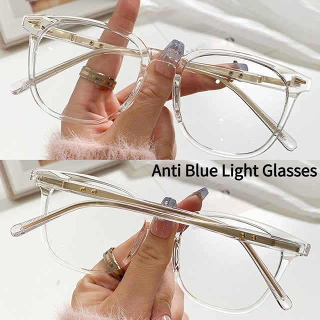 Anti-Blaulicht-Brille, Vollrand, Square, Kunststoff, transparent - Bild 1