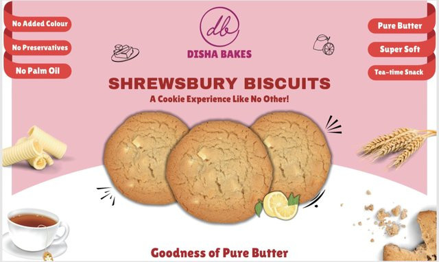 Disha Bakes Shrewsbury Kekse Reine Butter 250 g - Bild 1