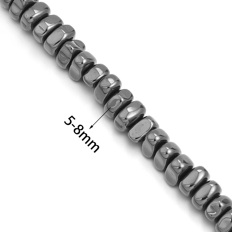 Louleur Spacer Stein Perlen, Hämatit, 5x8mm, Mehrfarbig - Bild 2