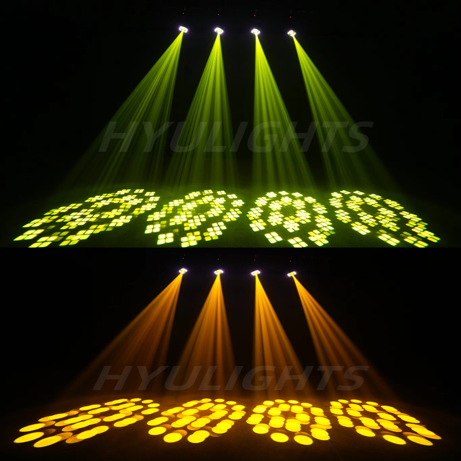 HYULIGHTS 180W LED Moving Head 3D Beam Spot Light Wash mit 18 rotierenden Prismen, RGB Effekt, Schwarz - Bild 5