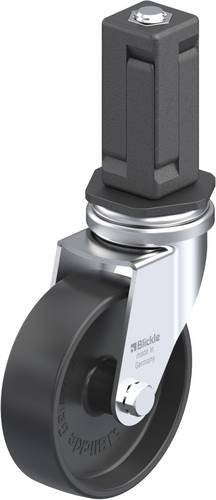 Blickle LRA-POA 75G-EV04 Lenkrolle mit Rad-Durchmesser 75 mm und einer Tragfähigkeit von 75 kg in Schwarz und verzinkter Stahl-Ausführung - Bild 1