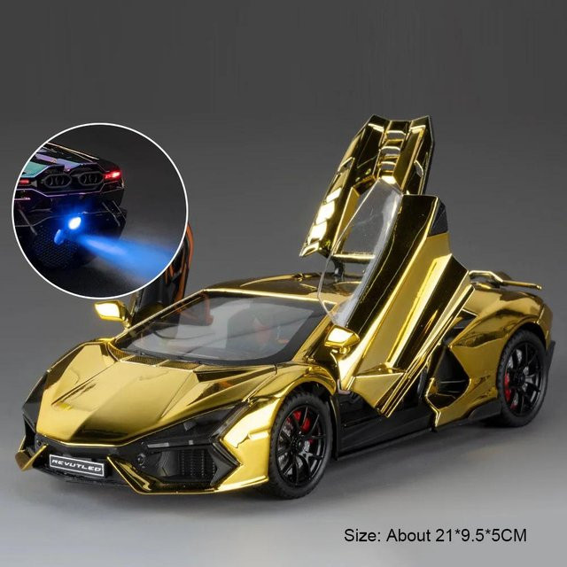 Linyi toy car Lambor Revuelto Sportwagen, Diecast Modell, 1:24, mit Licht und Sound, ab 14 Jahren - Bild 1