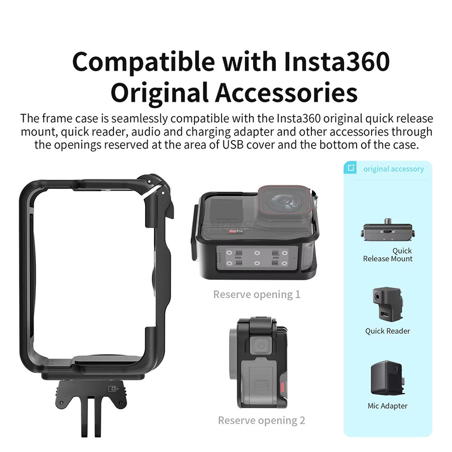 Insta360 ABS Rabbit Cage Schutzrahmen für Ace Pro und Ace Pro 2 in Schwarz - Bild 3