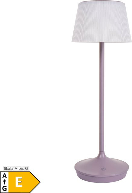 Näve LED Solar- und Akkutischleuchte EMMI CCT in Grau/Brombeer, Höhe: 38 cm - Bild 1